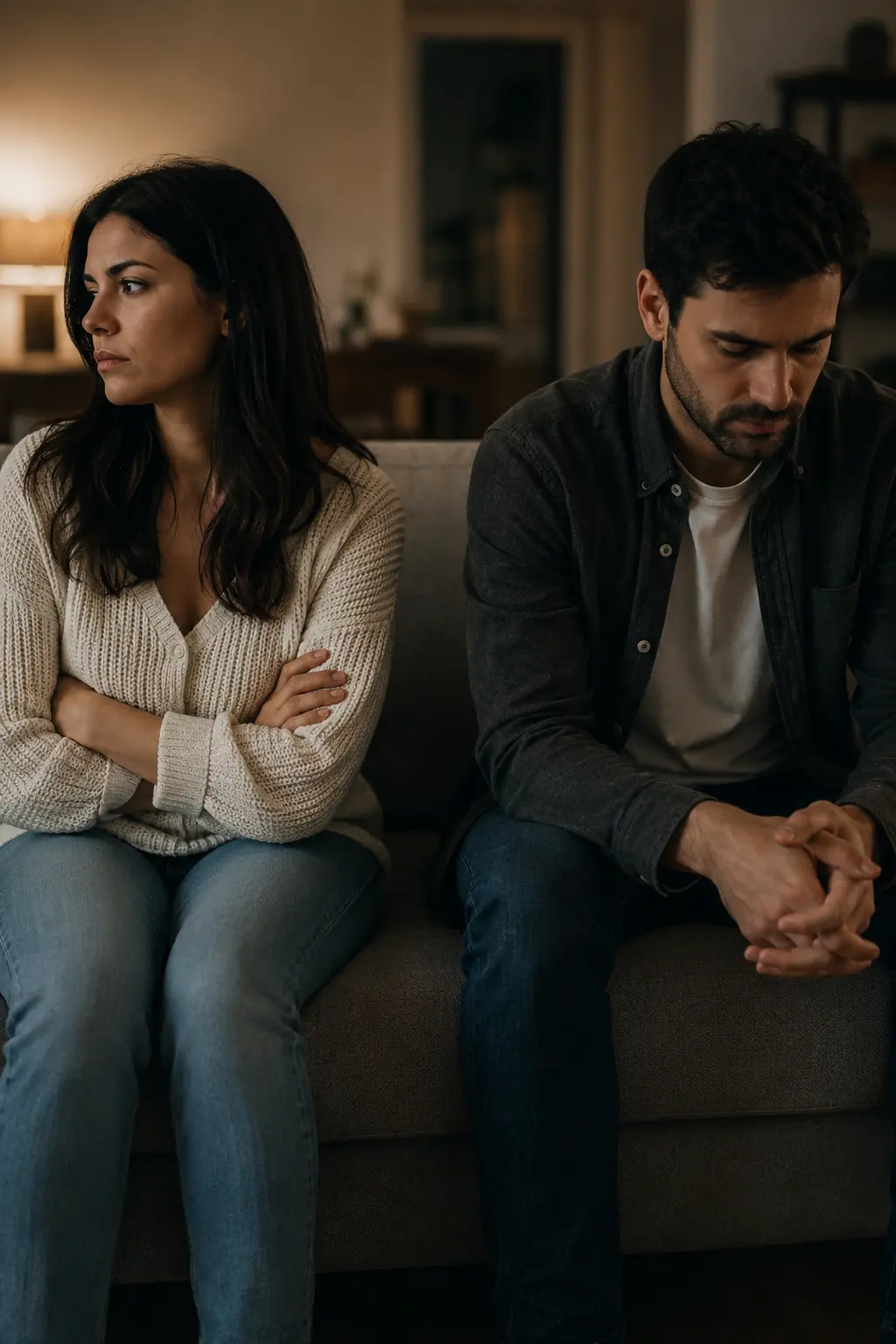 casal com distancia emocional representando inseguranca em sonhar com traicao